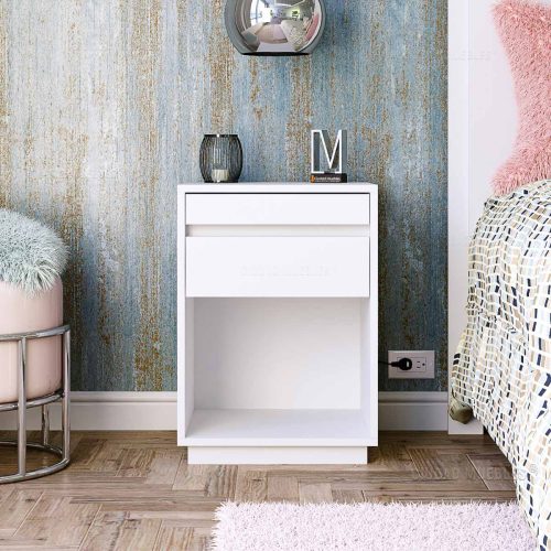 Mesa de Luz con Desayunador y Cajón