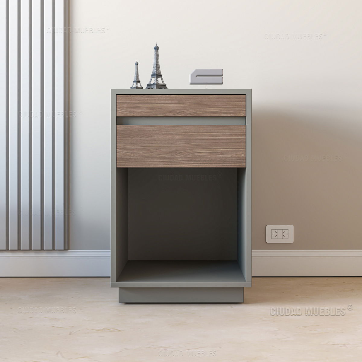 Mesa de Luz con Desayunador y Cajón