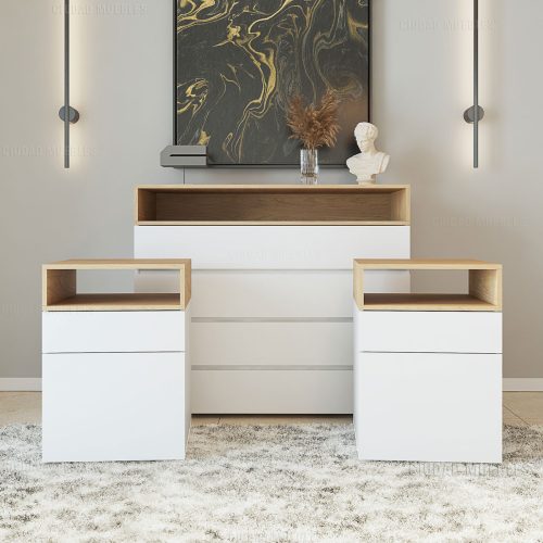 Juego de Dormitorio Cómoda+Mesa de Luz