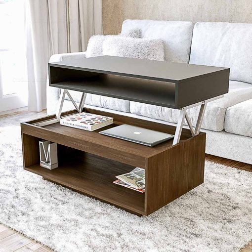 Mesa Ratona Elevable con Estante