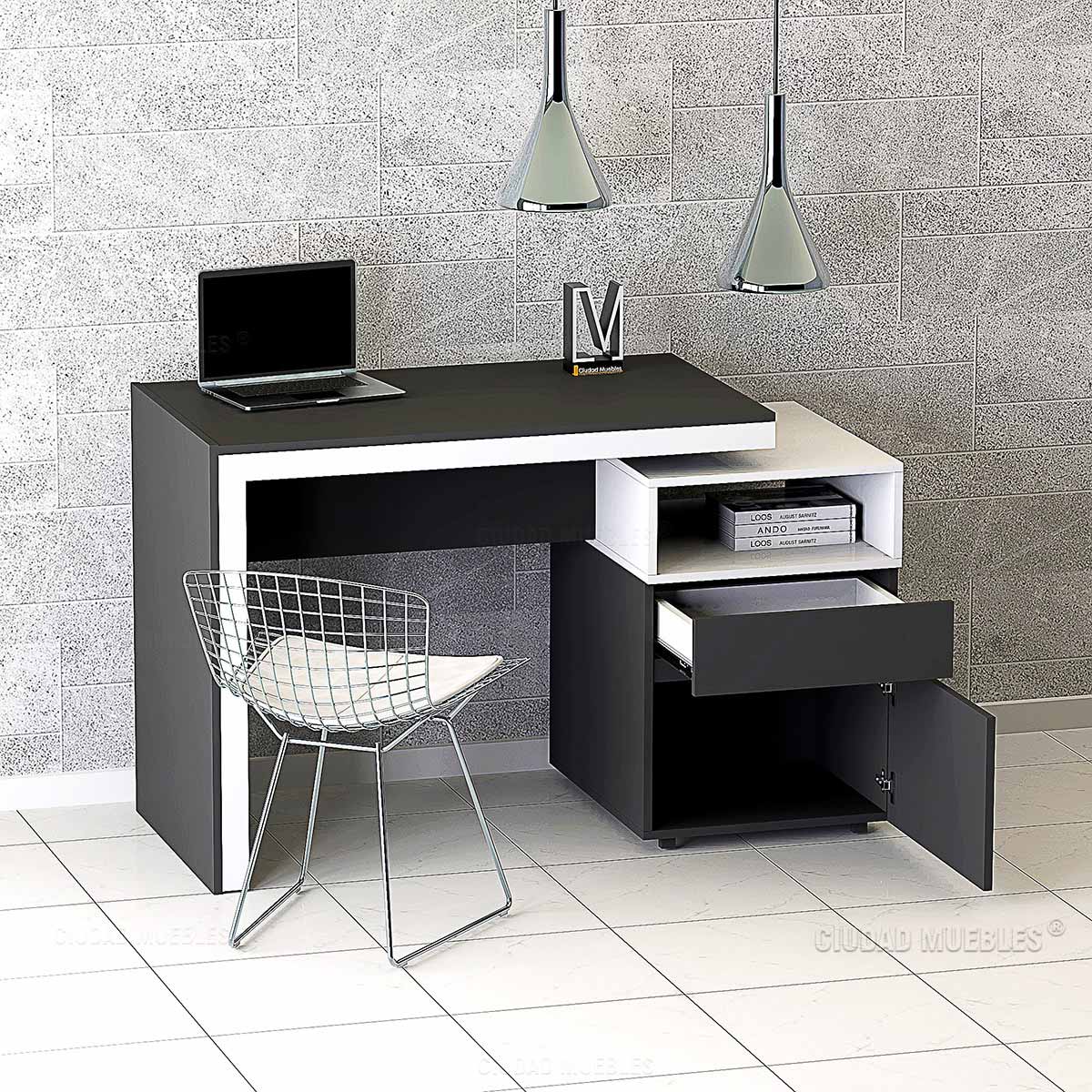 Escritorio Chico Archivero Con Cajón y Puerta - Imagen 2