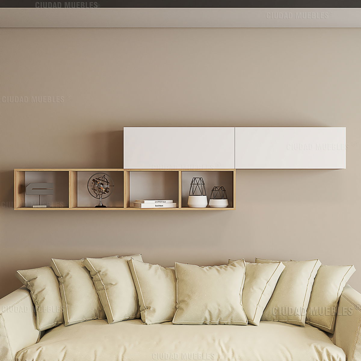 Combo Repisas Flotantes Biblioteca