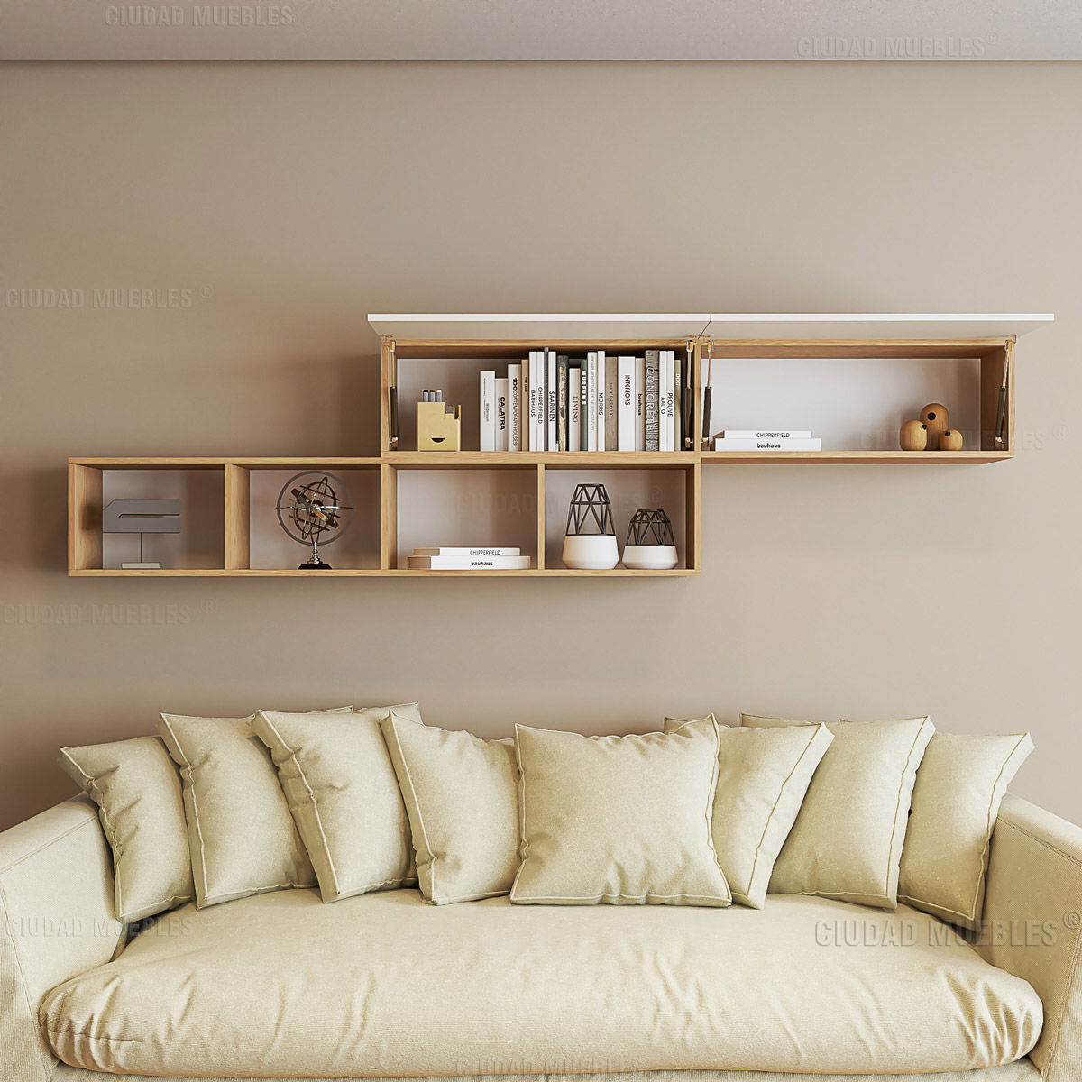 Combo Repisas Flotantes Biblioteca