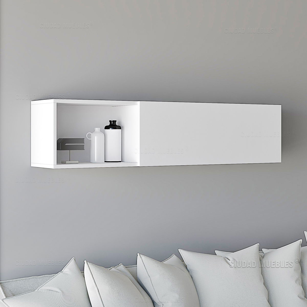 Repisa Flotante con Puerta 120Cm