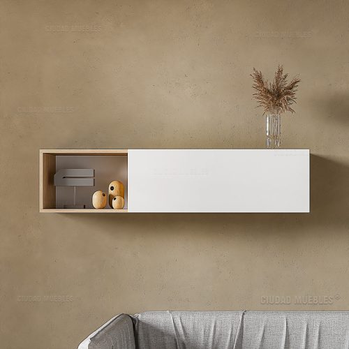 Repisa Flotante con Puerta 120Cm de Largo
