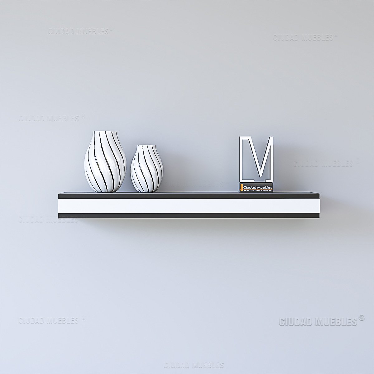 Mueble Estante Flotante Organizador de Oficina 75x25x7Cm