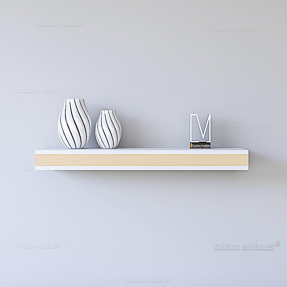 Mueble Estante Flotante Organizador de Oficina 75x25x8Cm - Imagen 3