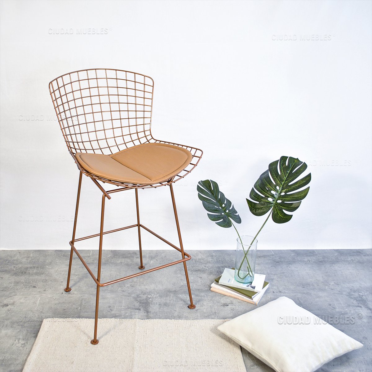 Banqueta Taburete Alto Modelo Bertoia