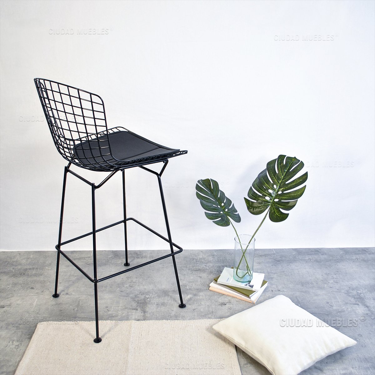 Banqueta Taburete Alto Modelo Bertoia