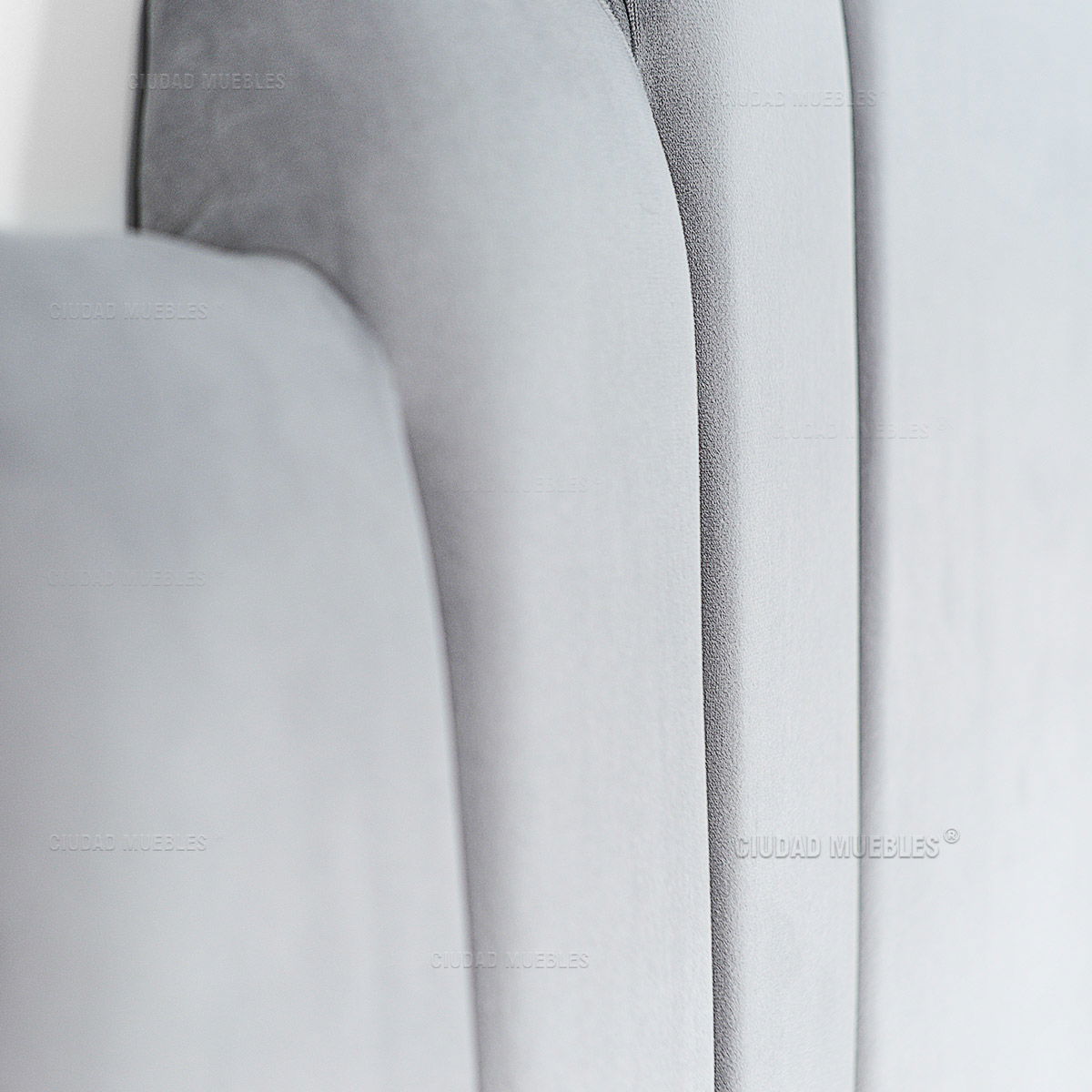 Respaldo Tapizado Terciopelo Gris 140 cm - Imagen 9