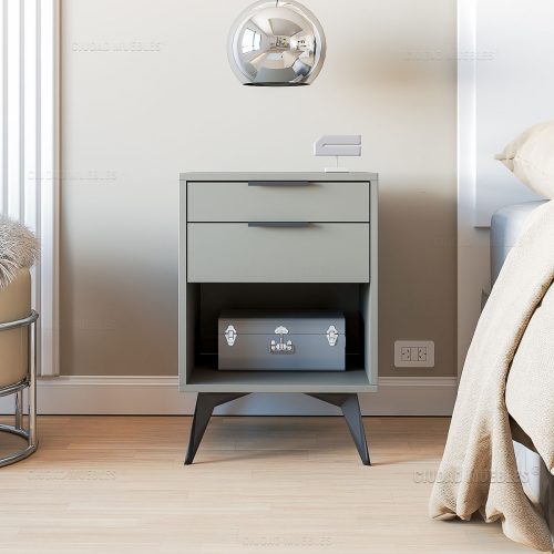 mesa de luz con bandeja extensible desayunadora