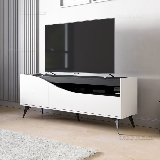 Mesa para Smart TV curva 140x53x35 cm