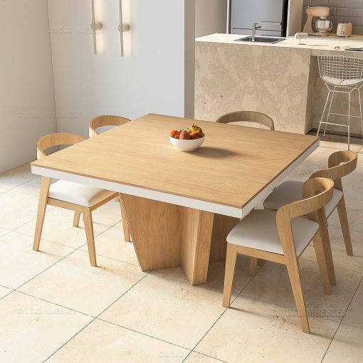 Mesa cuadrada estrella 130x130x78cm