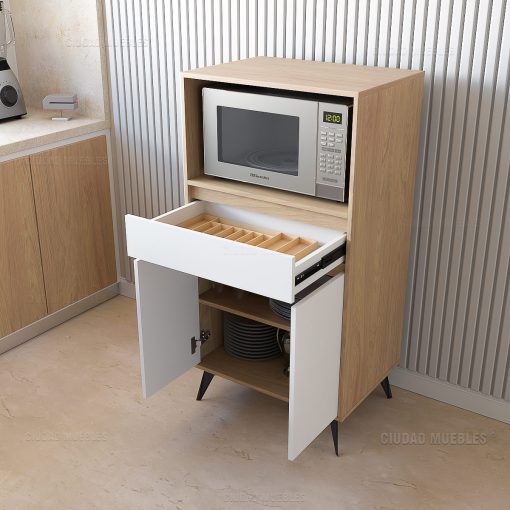 Mueble porta microondas con cajón 64x120x45cm
