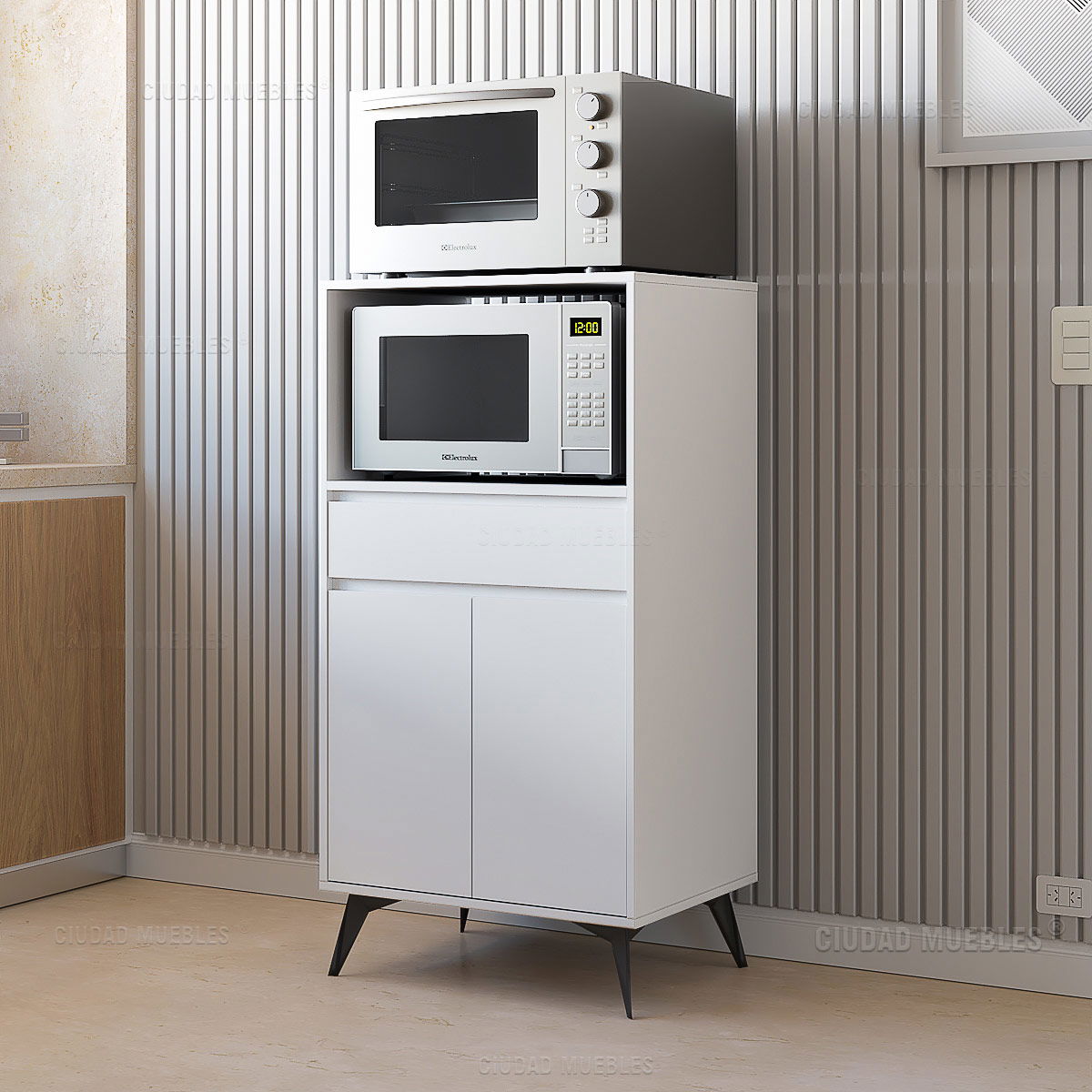 Mueble porta microondas con cajón 64x120x45cm