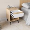 Mesa de luz con cajón escondido 40x59x38cm