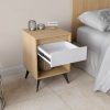 Mesa de luz con cajón escondido 40x59x38cm