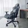 Silla gamer gris y negro