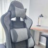 Silla gamer gris y negro