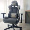 Silla gamer gris y negro