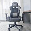 Silla gamer gris y negro