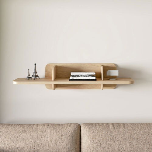 Repisa lloyd 479 natural en melamina y largo de 120 cm