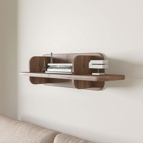 Repisa Lloyd de melamina 90 cm color nogal